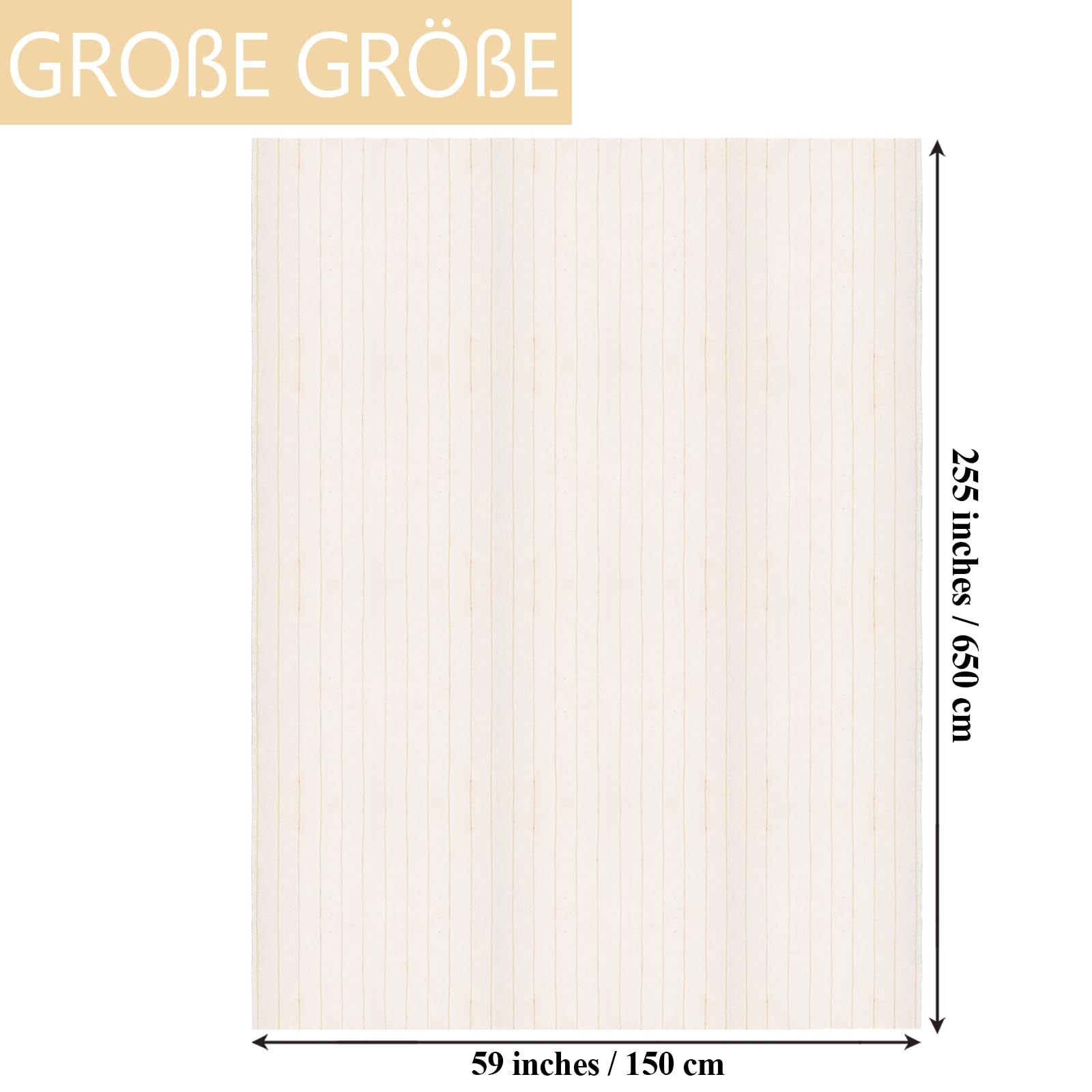 Große Tufting-Stoff mit Markierten Linien, Mönchstoff (150×650CM)