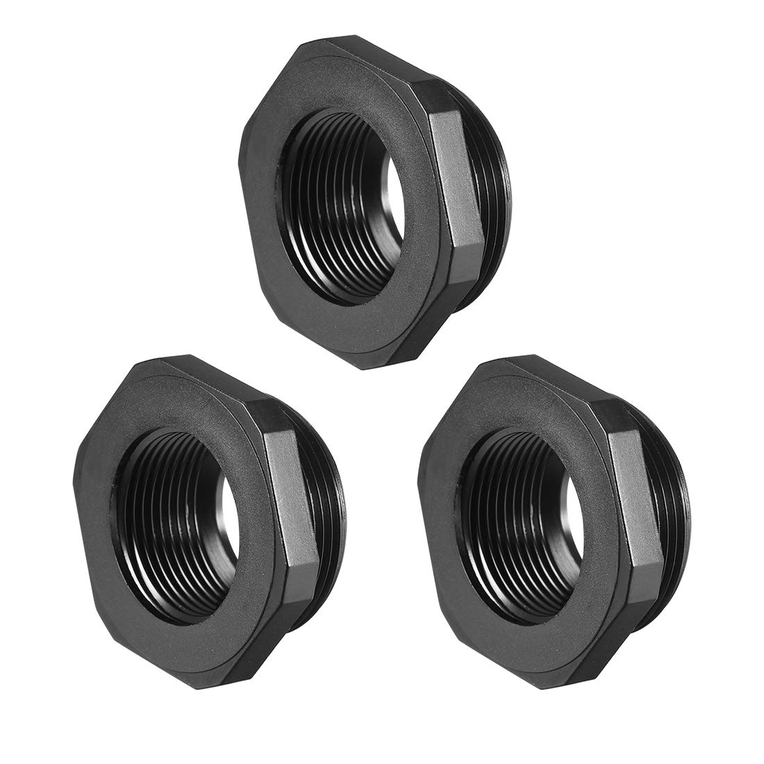 uxcell Threaded Reducing Bushings Nylon Connector Adaptor M32 Male Thread to M25 Female Thread Black, 3 Pcs-image-30