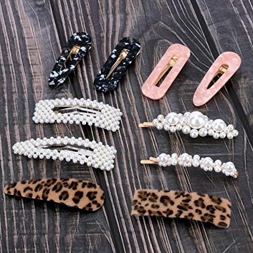 Hair Clips for Women Girls Pearl Hair Clip Hair Pins Barrette Accessories for Decorative Styling Party Wedding Birthday 10 Pcs