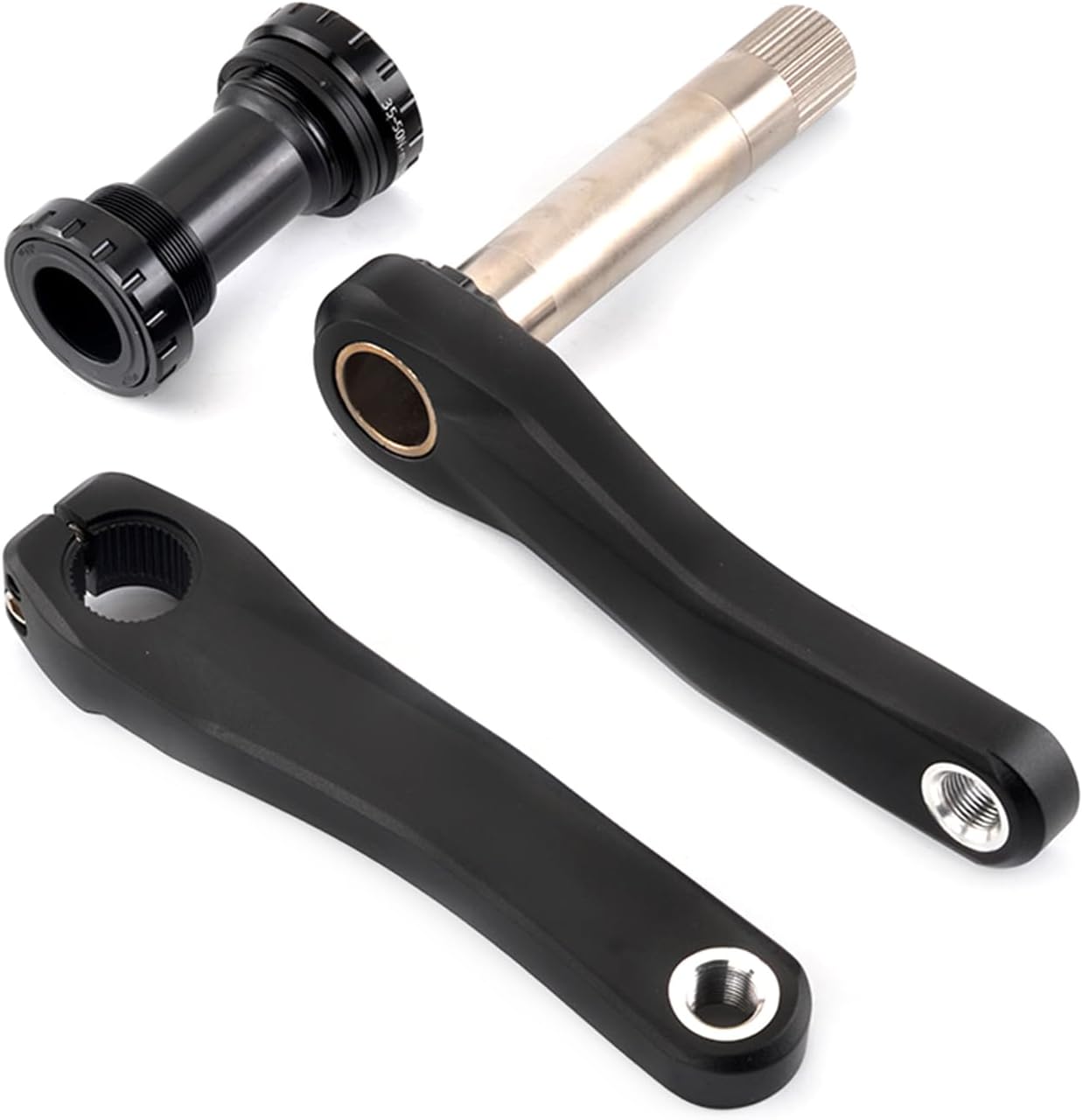 軽量ラウンドテーパークランクセットチェーンホイールアルミ合金クランク自転車部品サイクリング効率を強化するための滑り止め自転車クランク