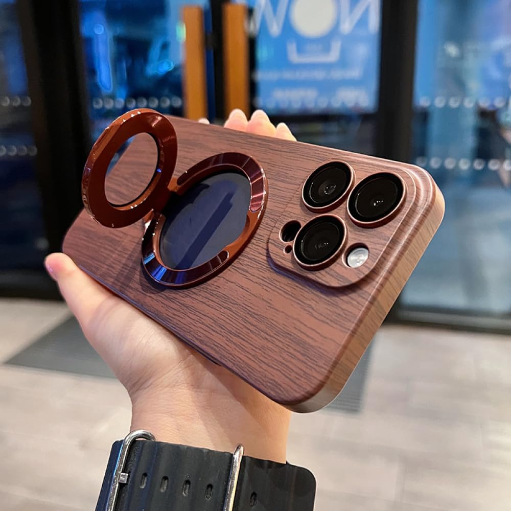 Étui en bois de luxe pour iPhone 14 Pro coque rigide marron - 7