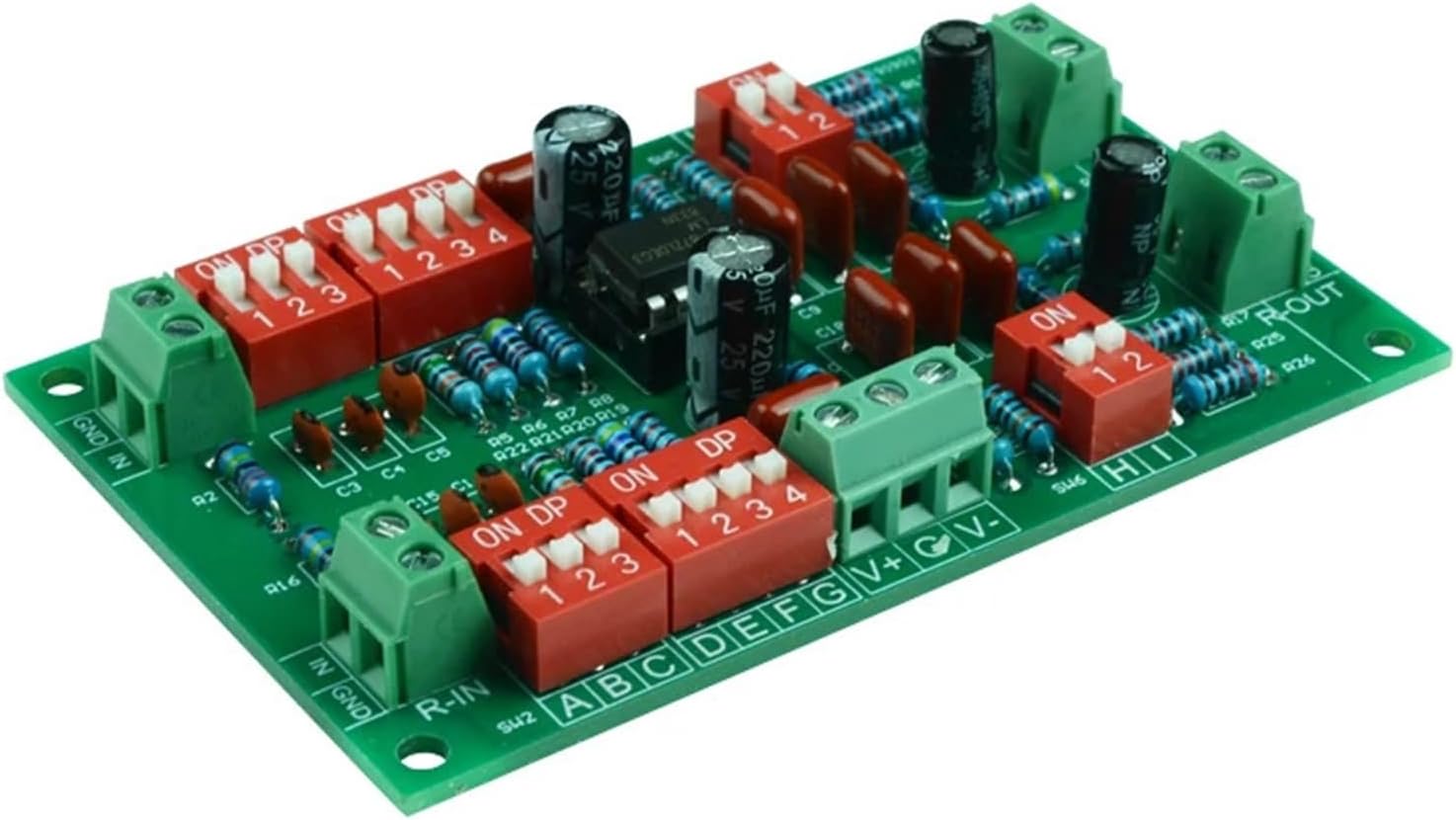 Stereo Phono RIAA Preamplifier Module Board, Preamp,or HiFi Amplifier, Terminal Block(Without Case)