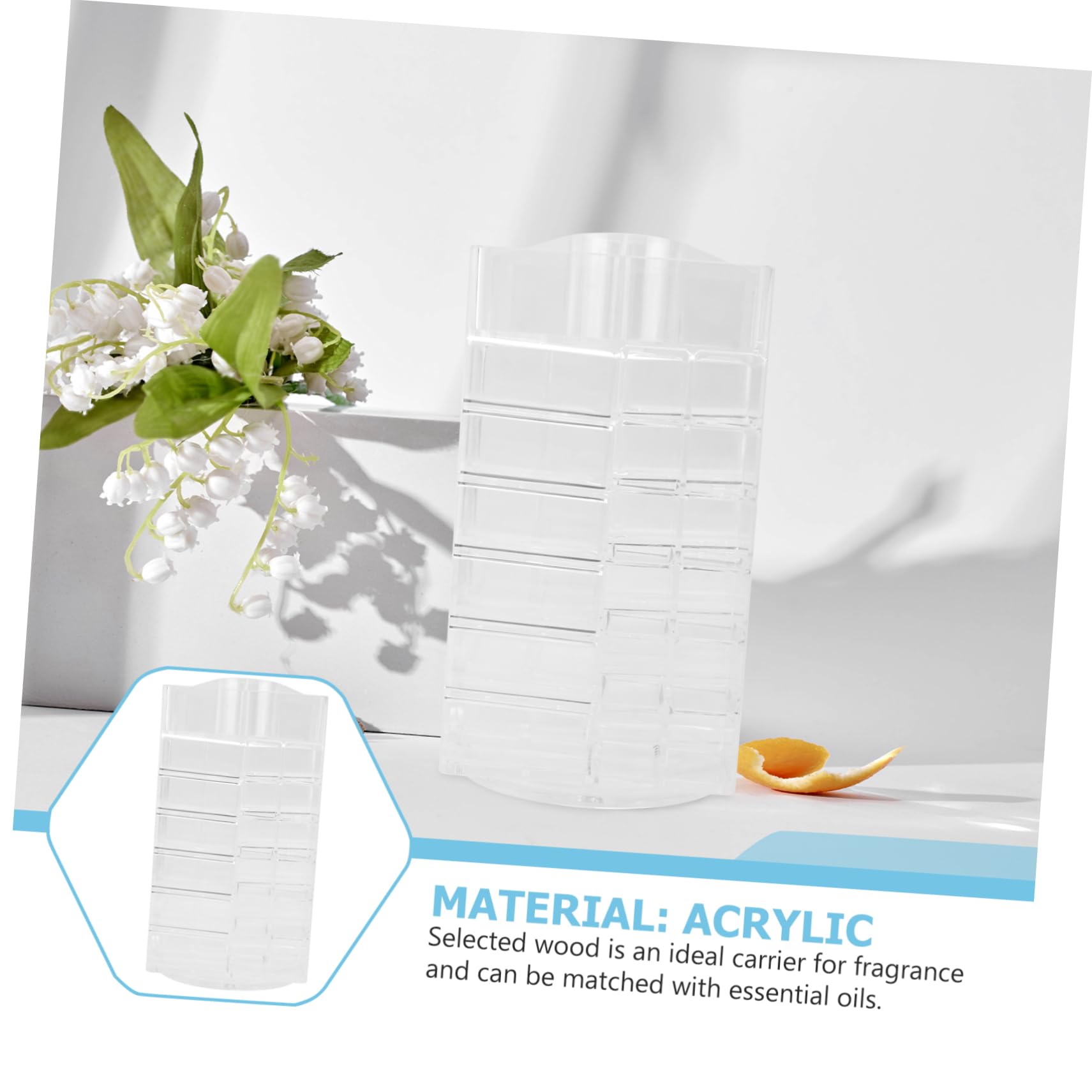 Porta Rossetti Organizer Rotante da Tavolo in Acrilico Trasparente | Espositore per Lucidalabbra, Supporto per Smalto e Piccoli Accessori, Uso su Vanity Bagno e Tavolo Cosmetici