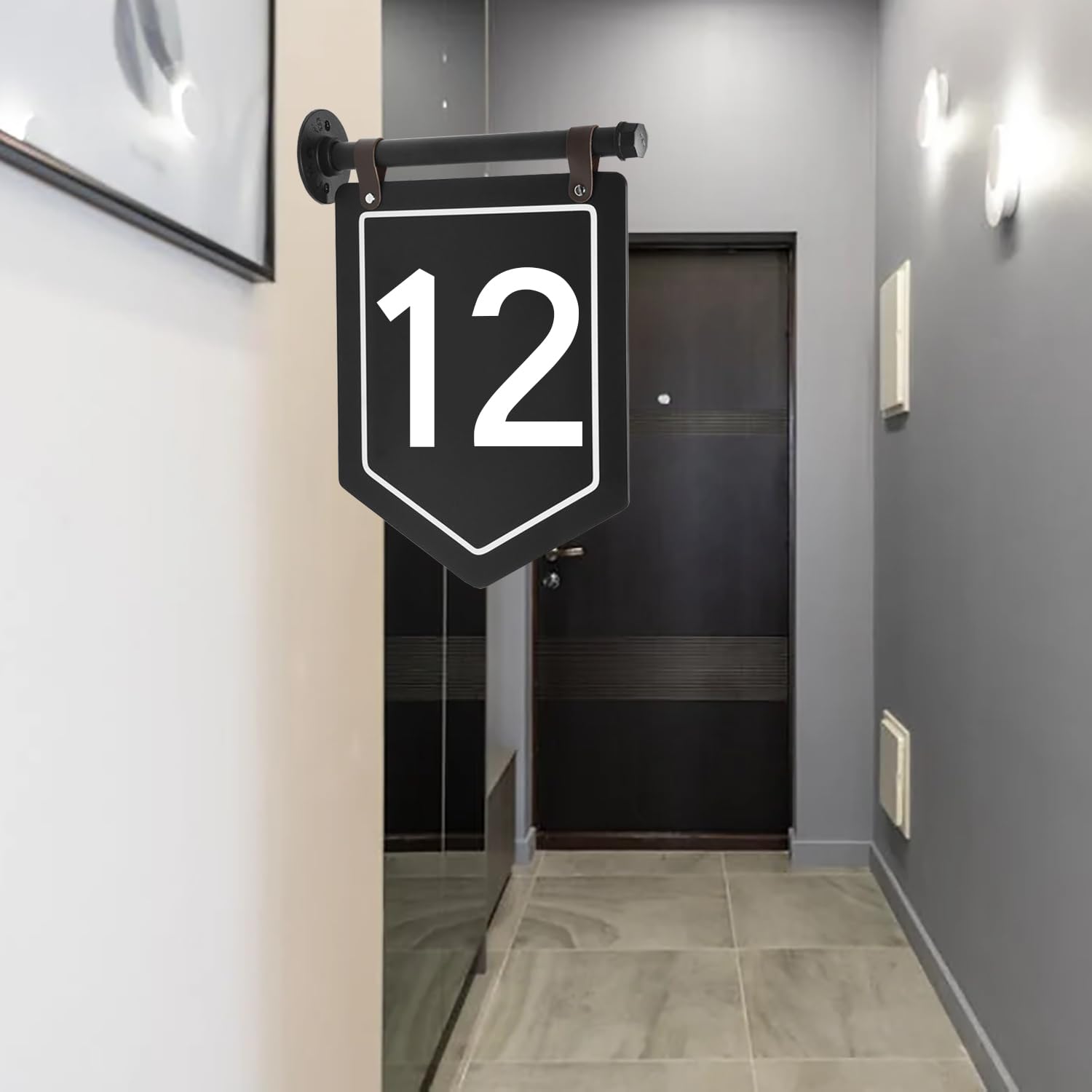 Letrero de Dirección Personalizado Con Soporte de Pared, Placas de Acrílico Para Dirección de Casa, Letrero Dirección Para Casa, Letreros Colgantes Metal Con Tornillos, Agregar Texto de Doble Cara