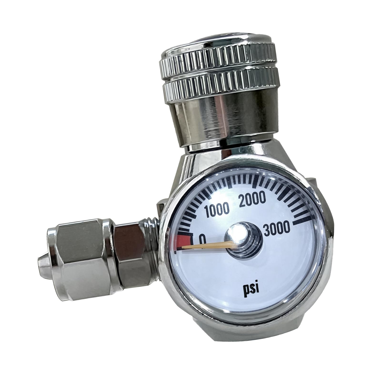 Kaeltsyn B Stainless Steel Co2 Flows Regulator 3/8-24Unf / 1/2-20Unf Thread Adapter For 16G / 33G Cartridges Fine Flows Control Pressure Regulator
