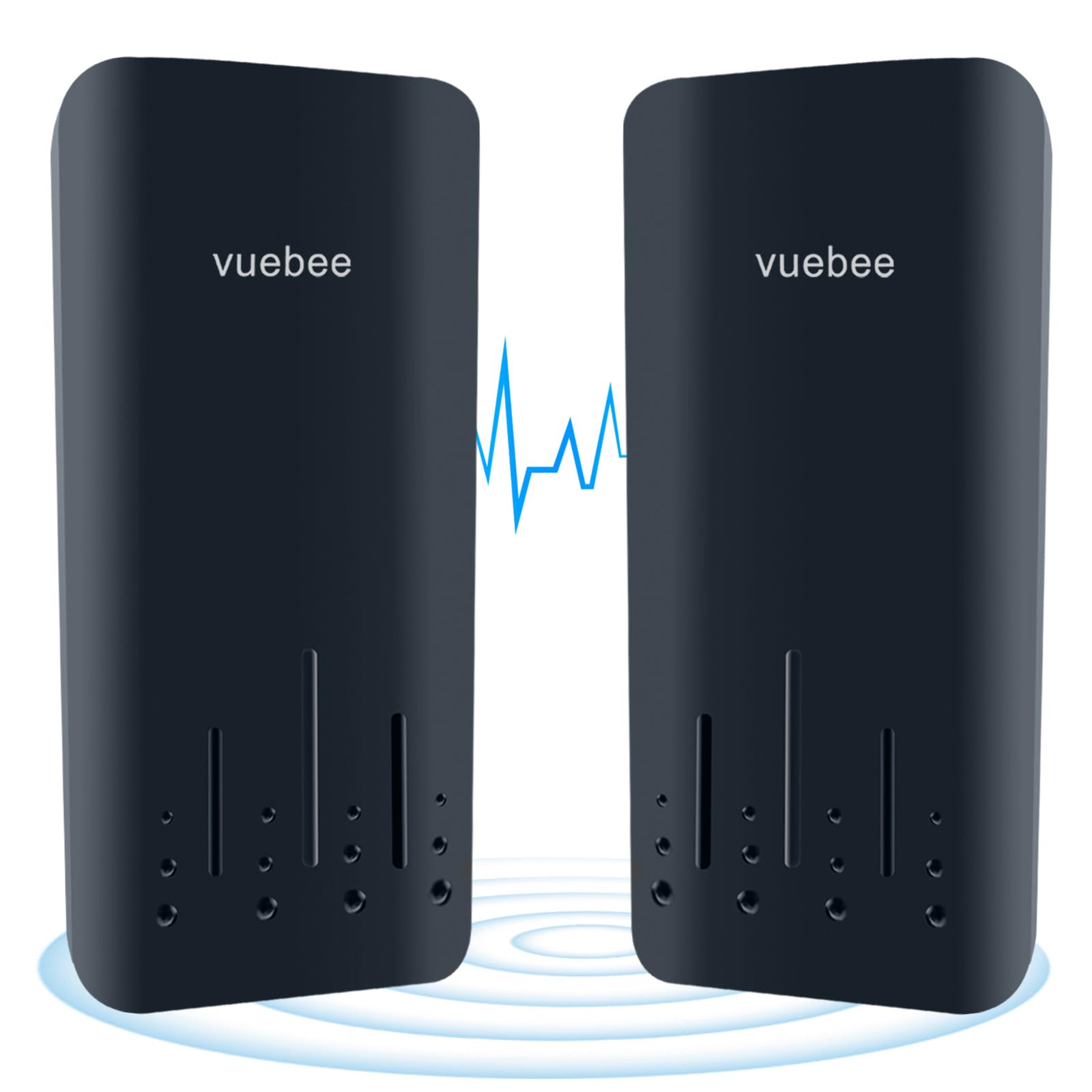Vuebee Wireless Bridge, Point to Point Outdoor, Plug and Play WiFi Bridge, 1KM Long Range Extender, 5dBi Antenna, 24V POE Adapter, 2 RJ45 LAN Port (Black)