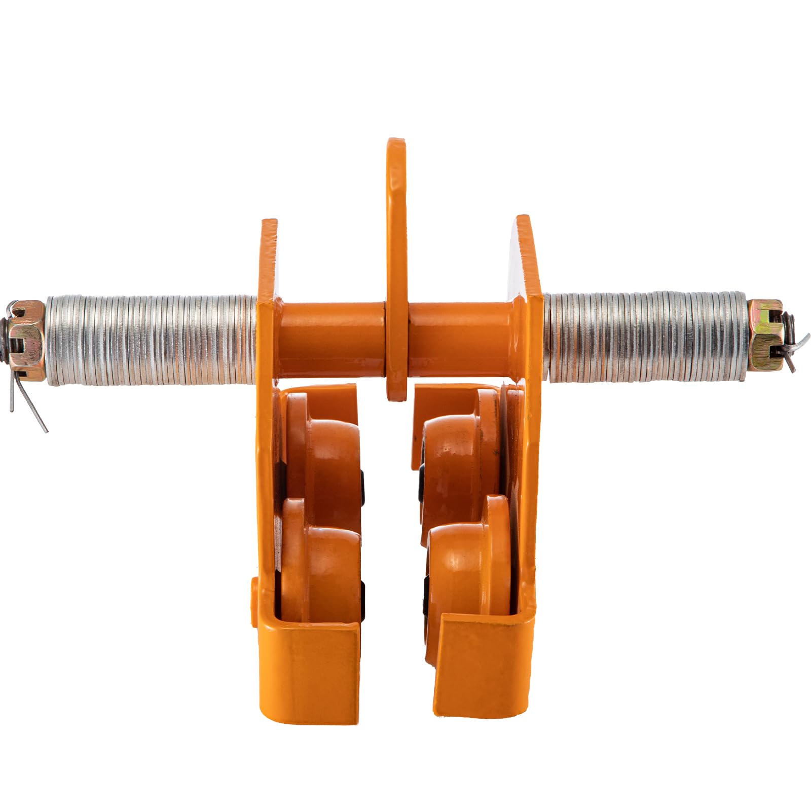 VEVOR Carrello a trave di spinta, carico da 2 tonnellata, larghezza regolabile 88-203 mm, carrello a rulli verniciato a polvere con paranco da garage a 4 ruote per trave I curva dritta