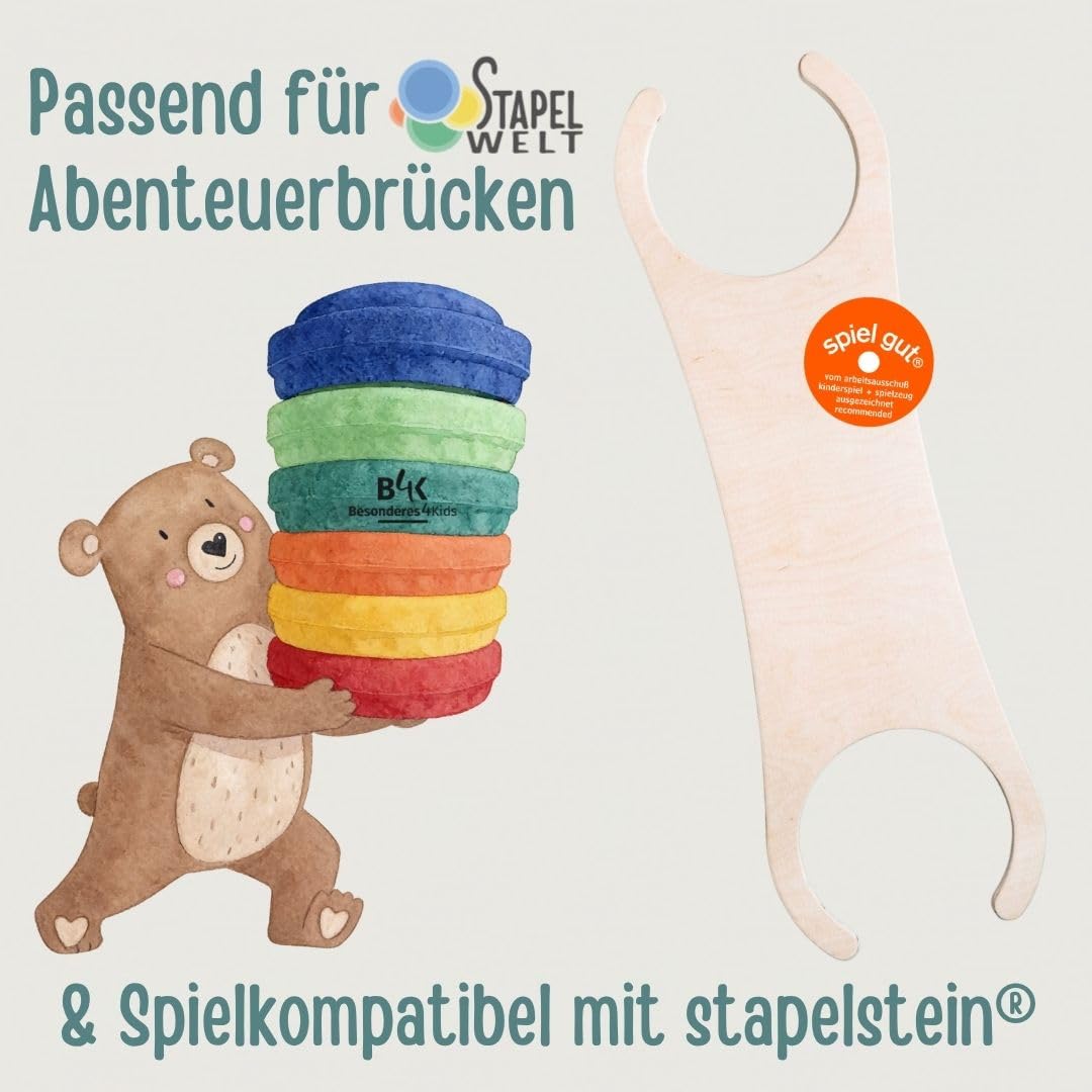 MyFunStone Balancierstein Spielstein, kompatibel mit anderen Balanciersteinen, einzeln und als Set