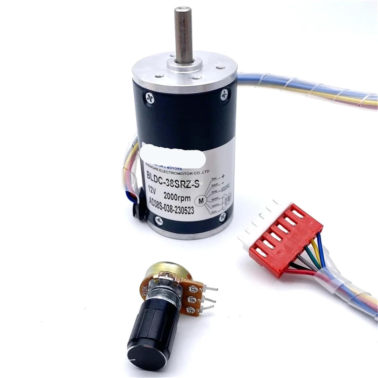 1pcs BLDC-38SRZ-S DC Motor 12V 24V Speed Regulation/Constant Speed 38MM Diameter with Built-in Drive 3/6 Wire(24V 2000rpm)