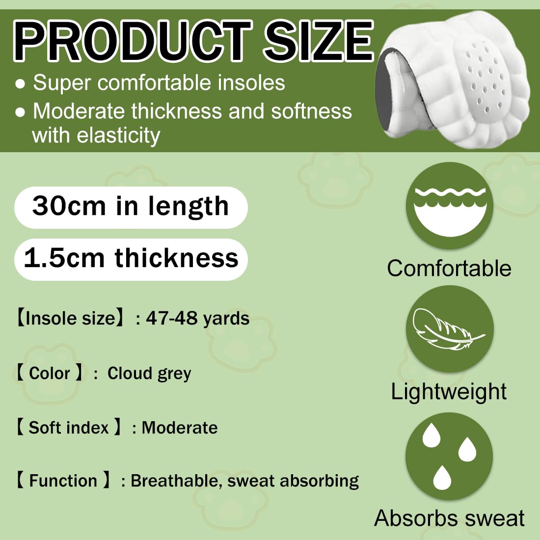 Solette in Memory Foam con Supporto per l'Arco Plantare, Inserti per Scarpe da Ginnastica, Traspiranti e Ammortizzanti, Comode per Ammortizzazione (47-48)