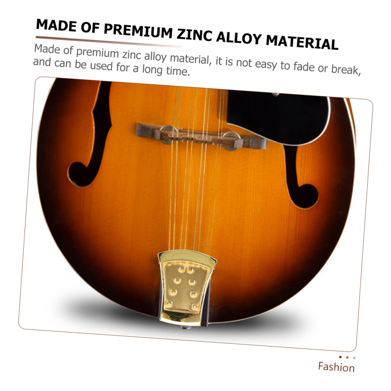 Toyvian 4 zestawy uchwytów na struny do mandoliny, ze stopu cynku, części instrumentów, instrumentów muzycznych, części strunowe do mandoliny, wysokiej jakości części mandoliny, wypukły mostek