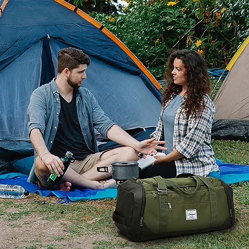 Image of Laripwit Gym Bags for Men, 40L Medium Sports Travel Duffel Bag with Shoe Compartment & Wet Pocket Lightweight Gym Duffle Bag Backpack Multipurpose Weekender Overnight Backpack for Women, Green