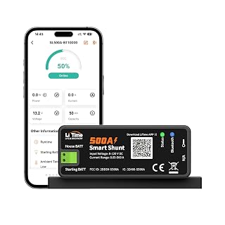 LiTime 500A Bluetooth Battery Monitor, 8V-120V Batteries Smart Shunt M8 - Amazon product rated Grade B