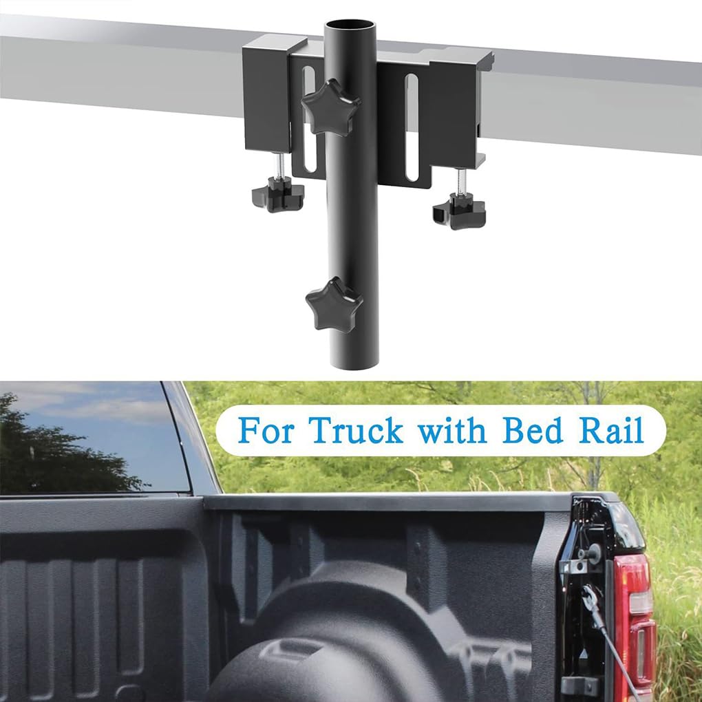 Supporto per asta portabandiera per camion, sicuro e compatibile con il Per sistema di aggancio per camion, universale, senza foratura.