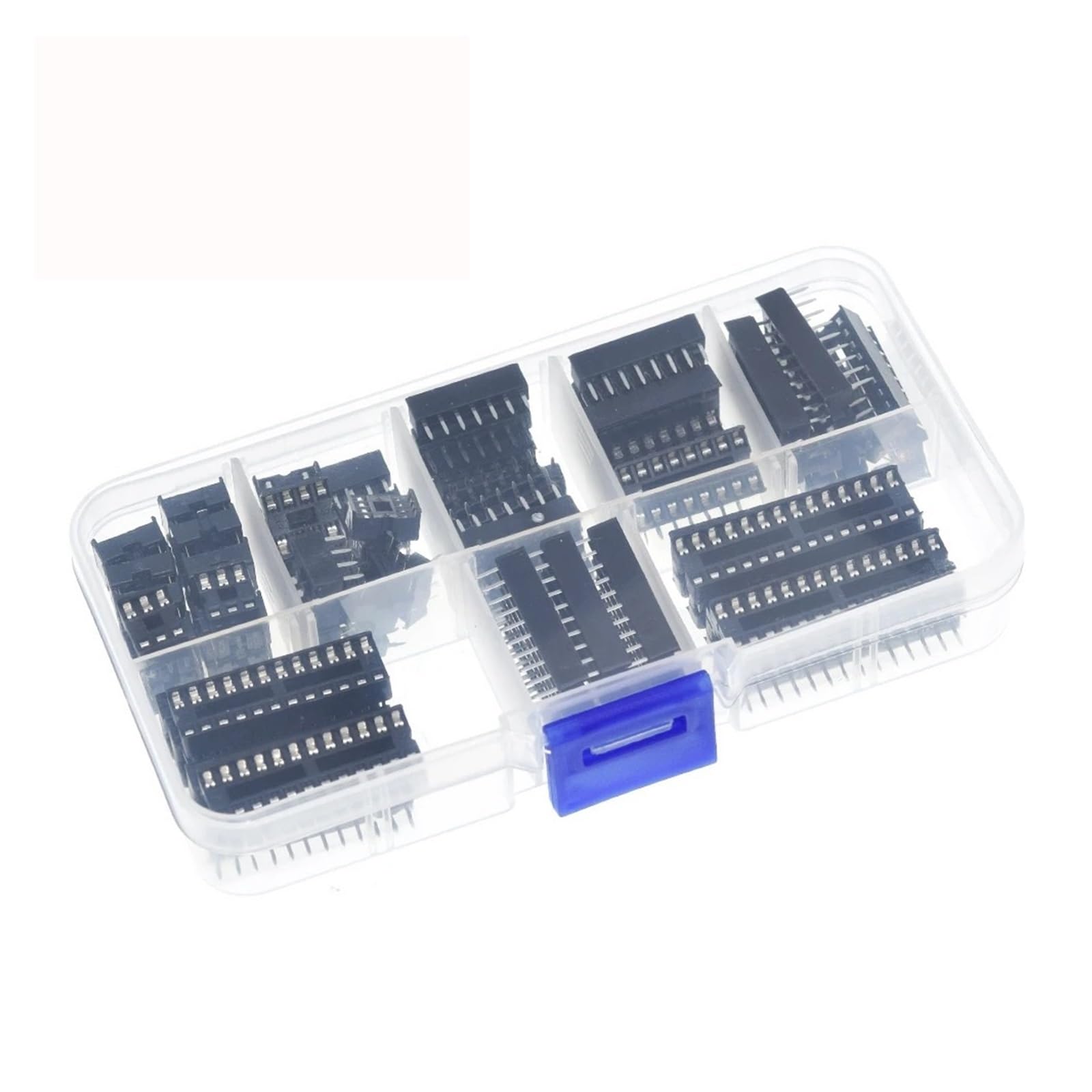 BKGWCSOR 66PCS/Lot DIP IC Sockets Adaptor Solder Type Socket Kit 6,8,14,16,18,20,24,28 pins Switches