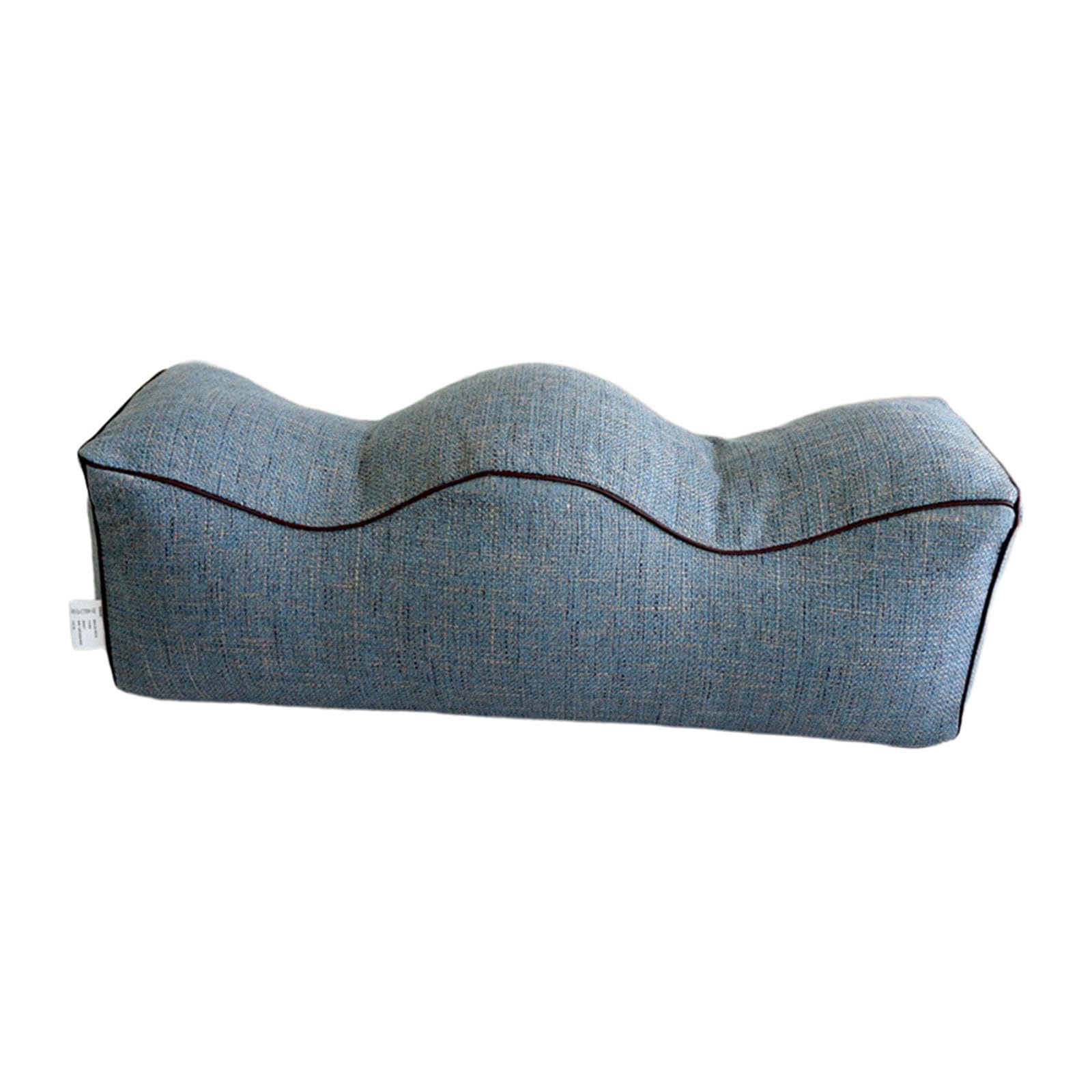 Coussin d'espacement surélevé jambes bleu alignement dos genoux lit
