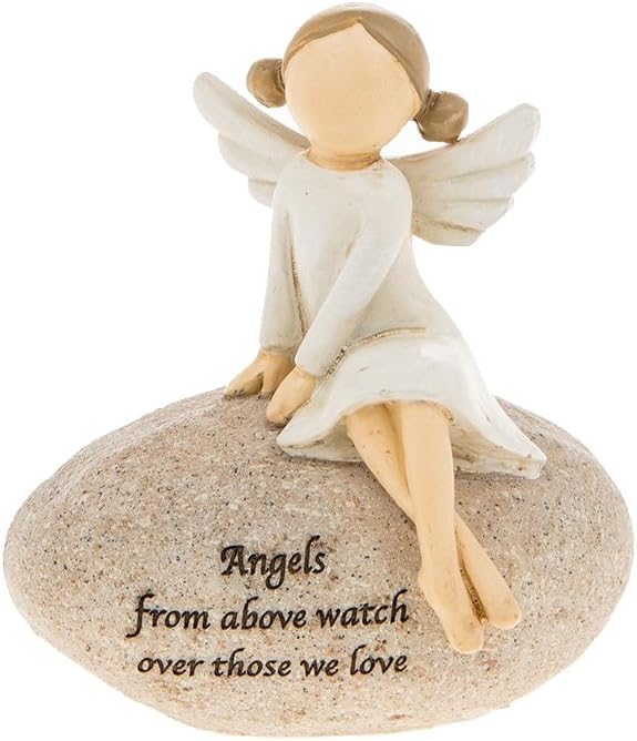 Angels From Above Watch Over Those We Love Sentimental Pebble Gift