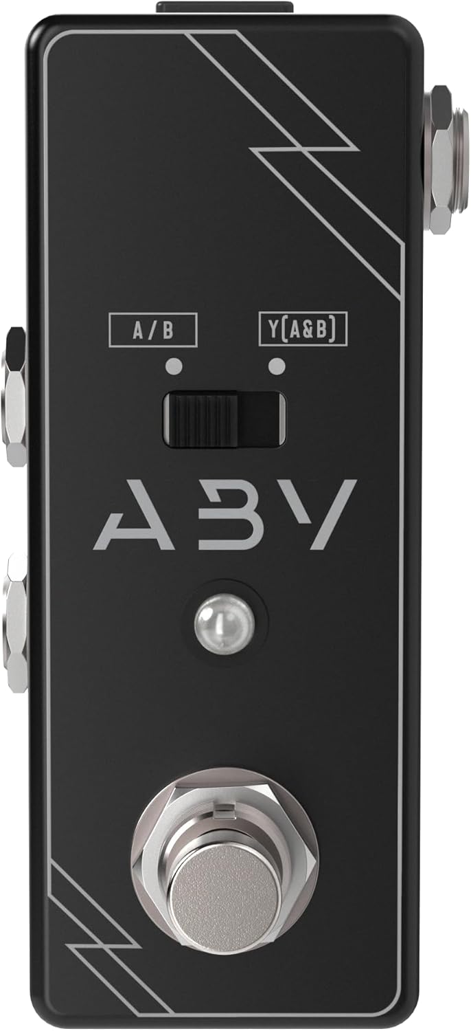 Rock Stock ABY Pedal – A/B Switch, Guitar Signal Splitter/Switcher, True Bypass Footswitch for Amps & Pedalboards, AB Pedal Guitar, Loop Switcher Pedal, Guitar Pedal Switcher, Switch Box