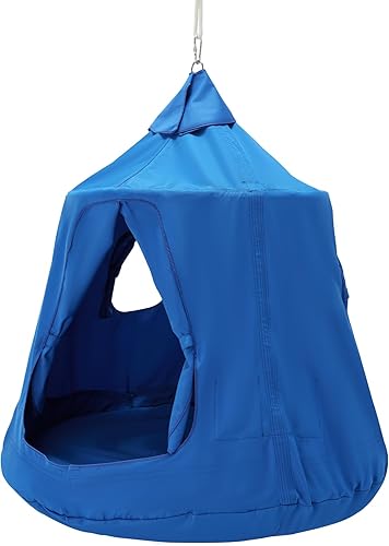 Miniatura 9 de VEVOR Tienda de campaña colgante para árbol, capacidad de 330 libras, columpio para hamaca interior y exterior, silla giratoria sensorial con cuerda