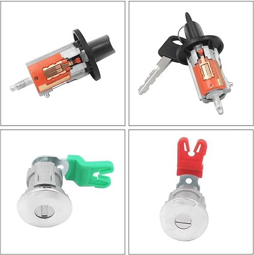 Miniatura 4 de Cilindro de cerradura de puerta con interruptor de encendido compatible con Ford E-150 E-250 E-350 1997-2008 Explorer 1997-2003 Ranger 1997-2007