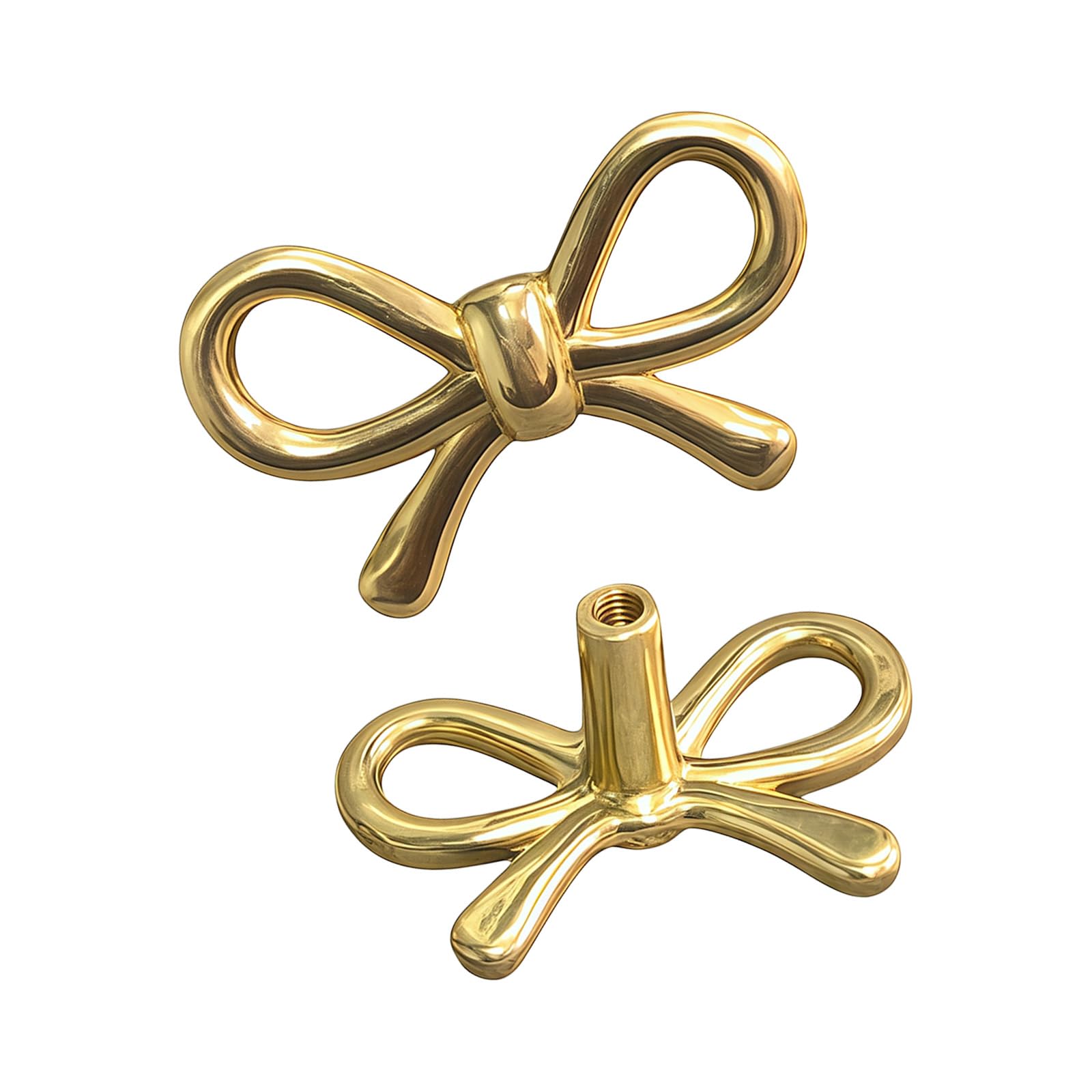Msioytog Multicolor Bowknot Shape Brass Cabinet Drawer Handle Furniture Decorative Handle Cupboard Pulls Furniture Decoration Hardware Brass Cabinet Pull And Knob