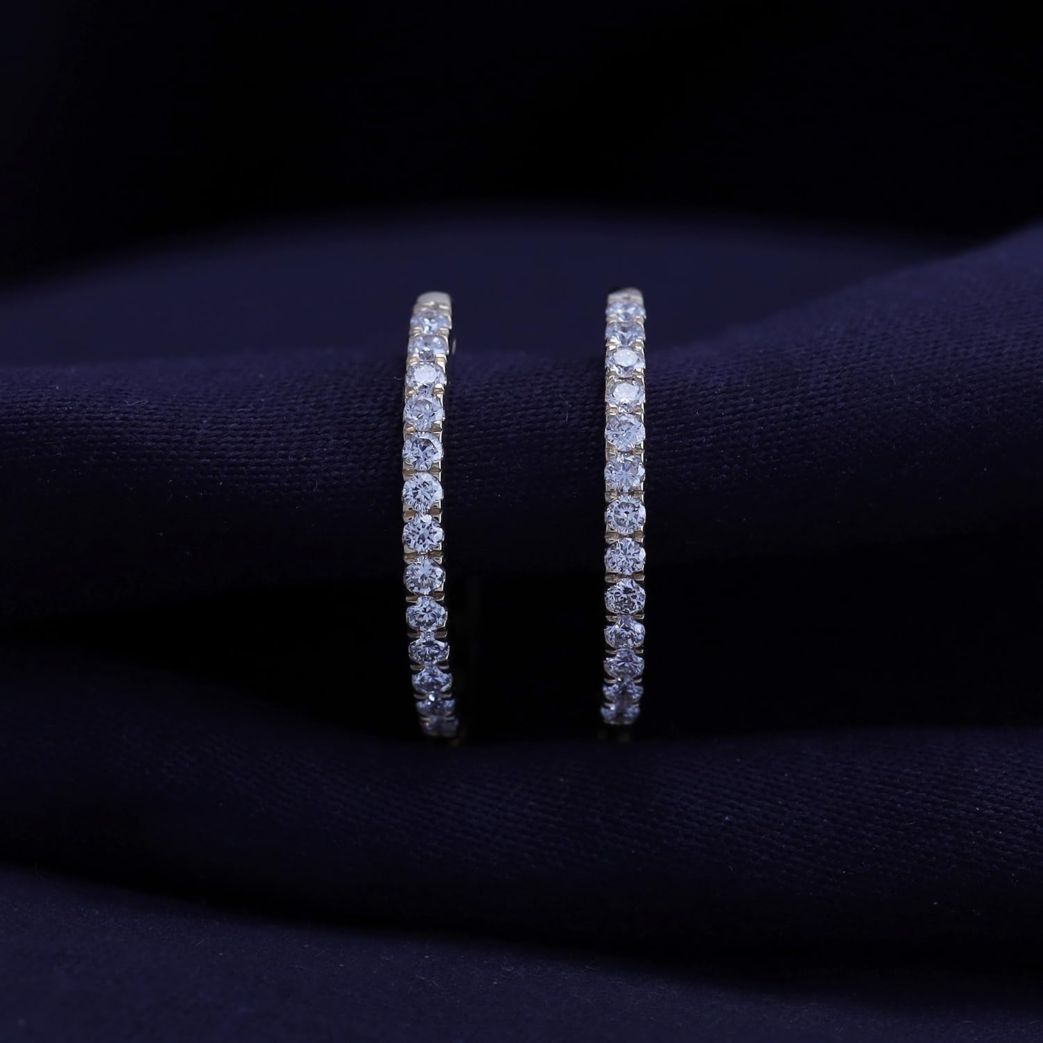 Huggie Hoop Earrings For Women, 1/3 Carat Round Shape Lab Grown Diamond Wedding Bridal Hoop Earrings In 10K Solid Gold Or 925 Sterling Silver Jewelry Gifts For Her (0.33 Cttw)