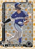 2025 TOPPS SUN FOIL #536 MJ MELENDEZ KANSAS CITY ROYALS BASEBALL OFFICIAL TRADING CARD OF MLB