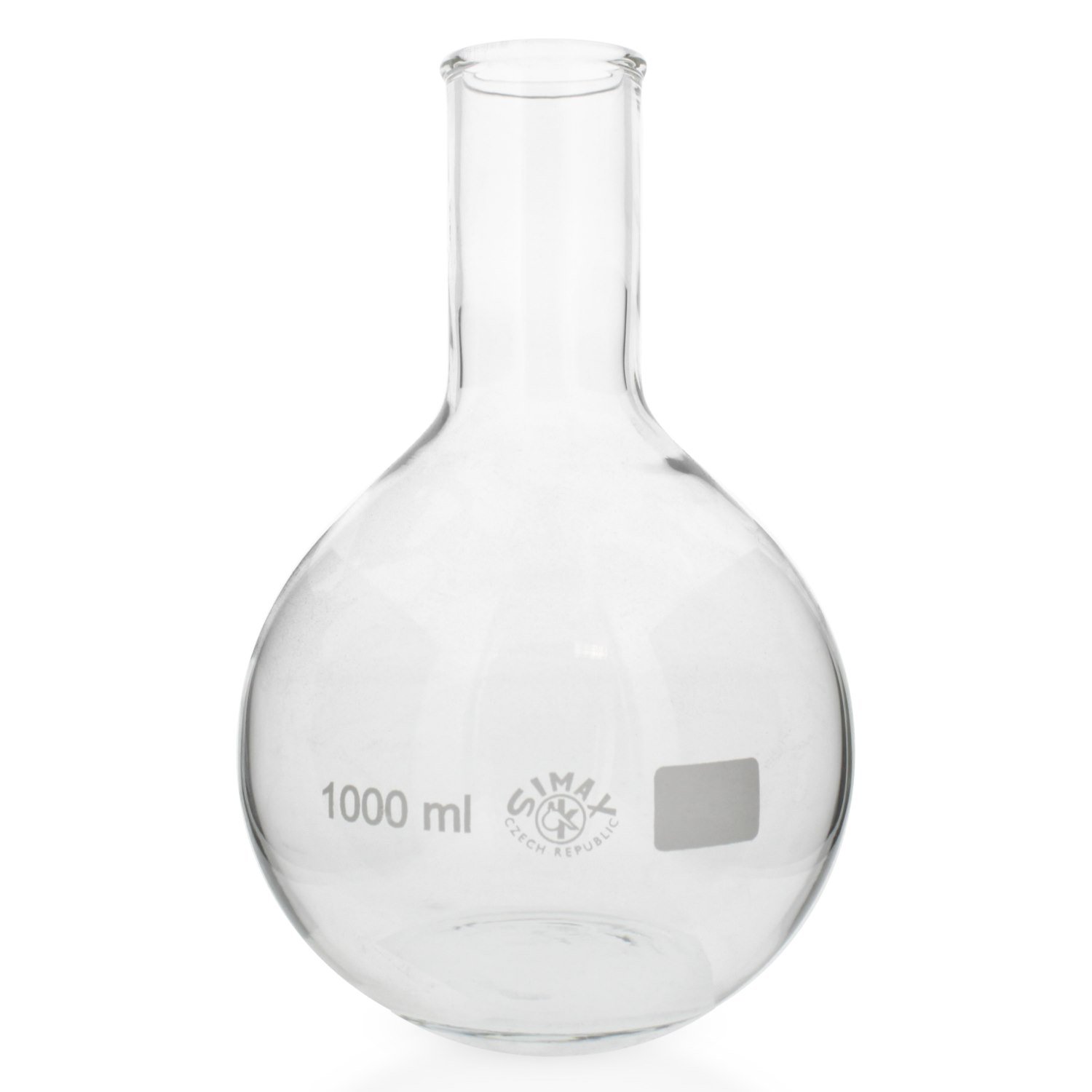 3x Stehkolben Enghals 1000ml aus hitzefestem Borosilikatglas 3.3 (Laborglas)