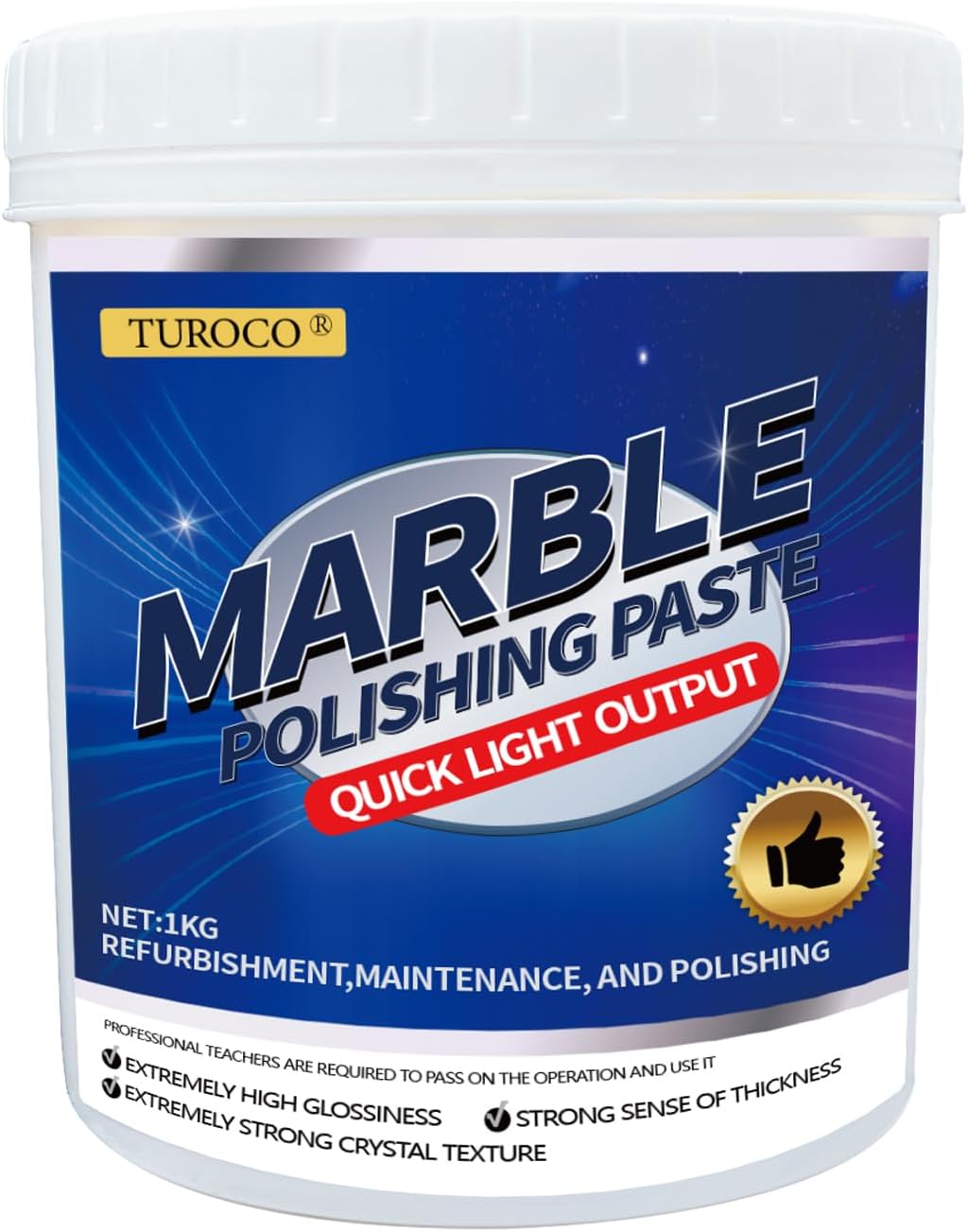 Marble Polishing Paste, Polishing Compound โ Quartz Cleaner Countertop, Granite Cleaner & Marble Sealer and ProtectorโMulti-Surface Stone Careโ Streak-Free Formula(2.2LB)
