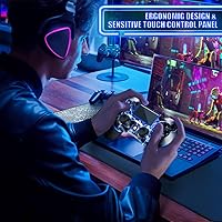 Vista 6 de Wireless Controller for PS4, Custom Design V2 Gamepad Joystick for PS4 with Non-Slip Grip of Both Sides and 3.5mm Audio Jack! Thumb Caps Included!