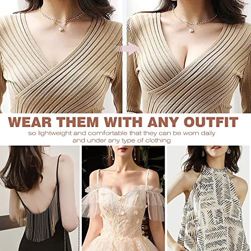 Fiviow Push Up Sticky Bra For Women, 2 Pairs Reusable Invisible Bra Backless Strapless Bra Adhesive Bra(As1, Cup_Band, B) #TOP5