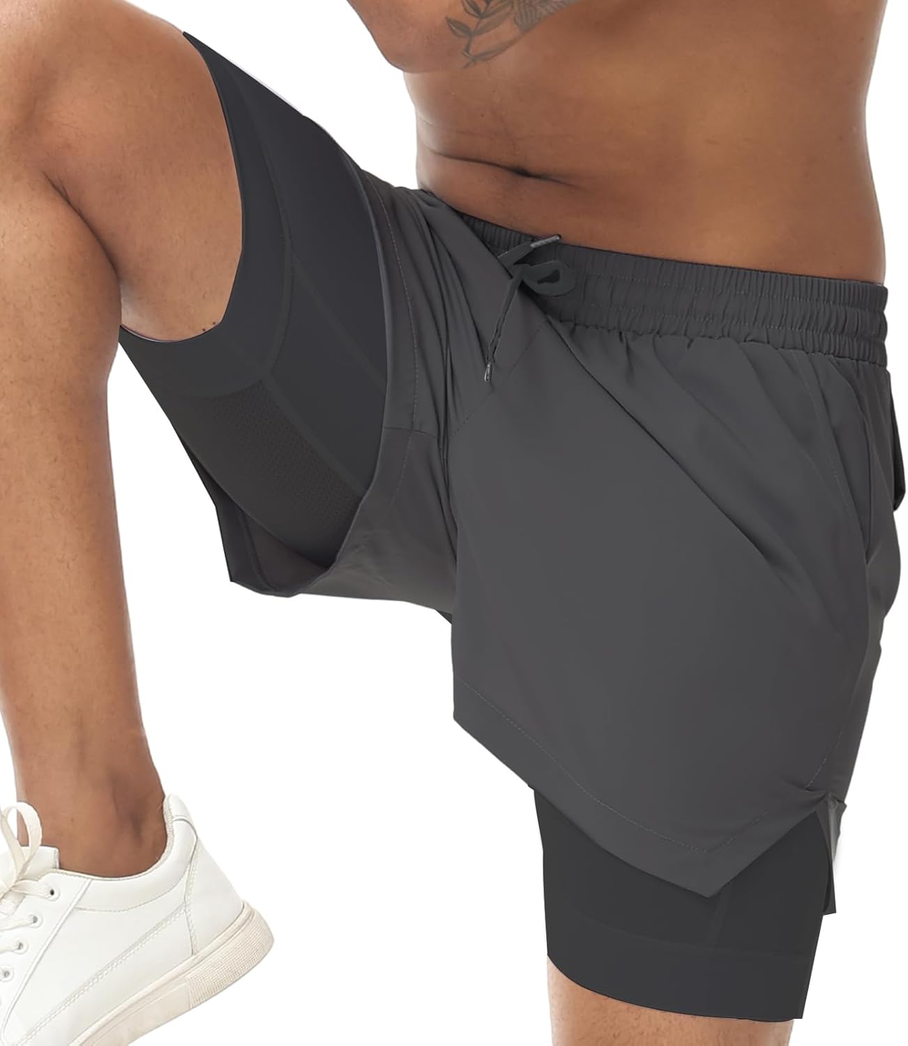 Muscle Killer Men's 2 in 1 Running Shorts Quick Dry Gym Athletic Shorts with Liner Workout Short for Men with Pockets - Image 5