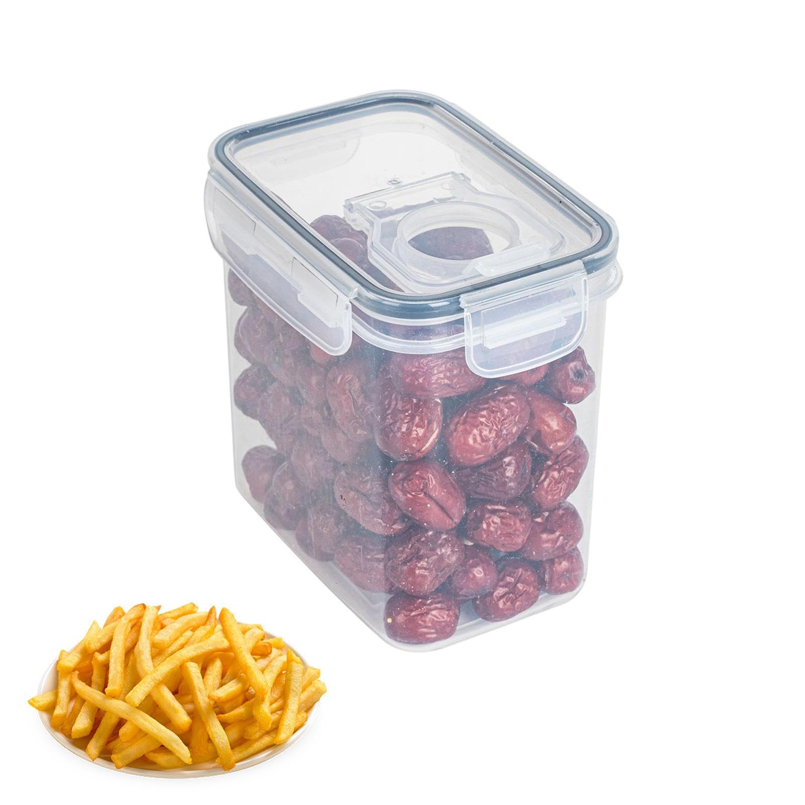 5Piezas Botes Cocina Almacenaje, Recipientes para Alimentos, Contenedores Alimentos Herméticos, Recipientes de Alimentos con Tapa, Contenedores de Almacenamiento de Alimentos para Cereales, Harina