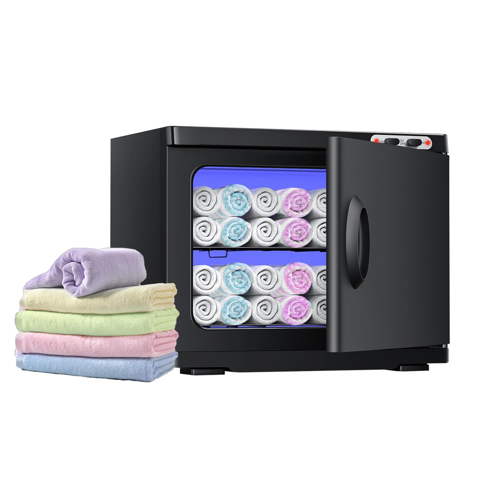 23L Handtuchwärmer Schrank mit 360° UV-Sterilisation, 80 °C Warmhaltefunktion – Ideal für Friseur, Salon, Badezimmer & Wellness