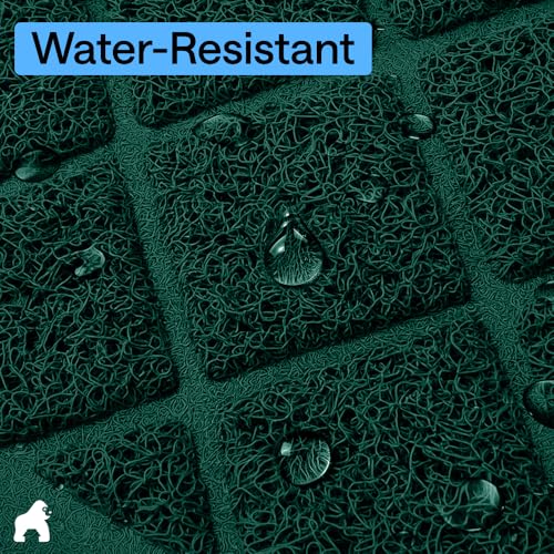 Image of GORILLA GRIP Durable Cat Litter Mat (35x23), XL Jumbo, No Phthalate, Water Resistant, Traps Litter from Box & Cats, Scatter Control, Soft on Kitty Paws, Easy Clean Mats (Hunter Green)