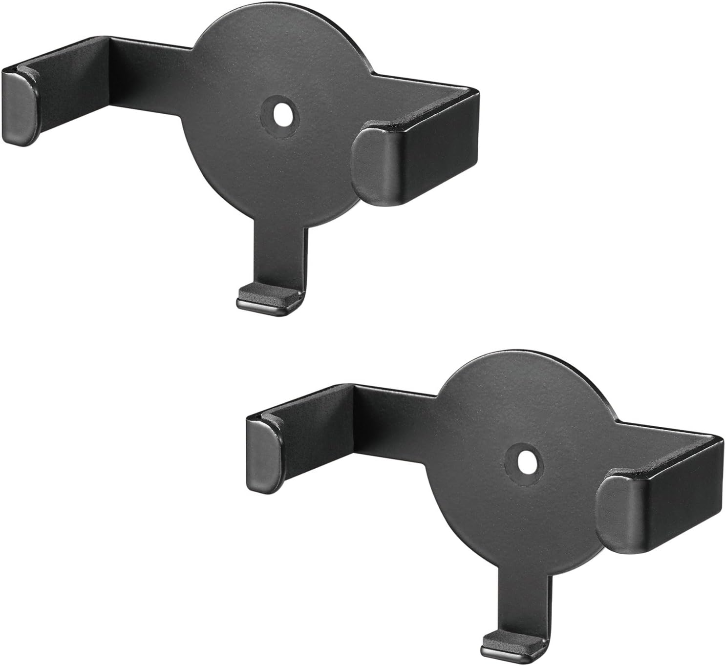 WALI Metal Wall Mount Holder Bracket Case Stand for Dot 2nd Generation and Other Voice Assistants (SWM-EH-02B), 2 Pack, Black