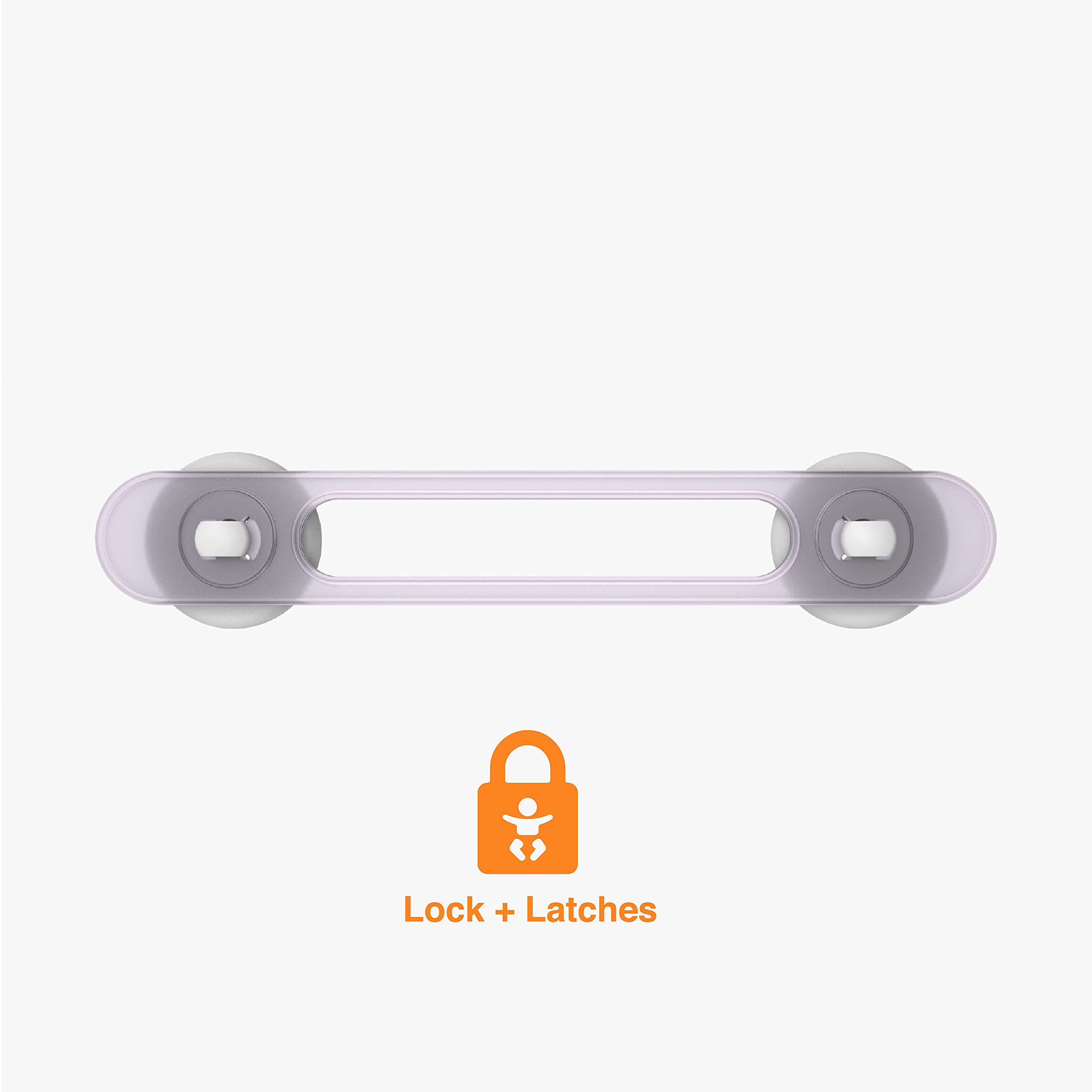 Perma - Cerraduras de seguridad adhesivas para bebés y niños, 20 unidades, transparente/blanco