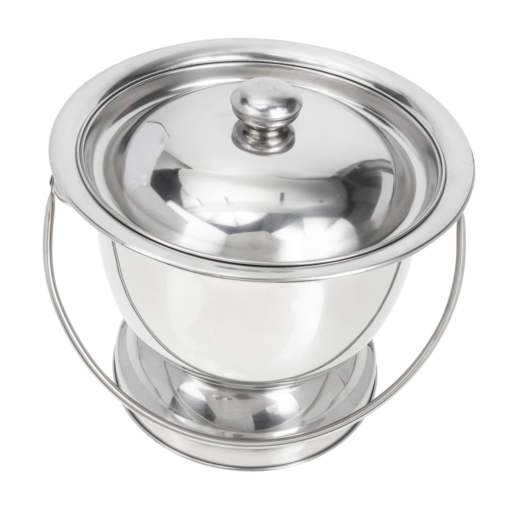 FRCOLOR Sturdy Stainless Steel Spitoon Urinal for Men Portable Urinal for Men Spill-Proof Lid