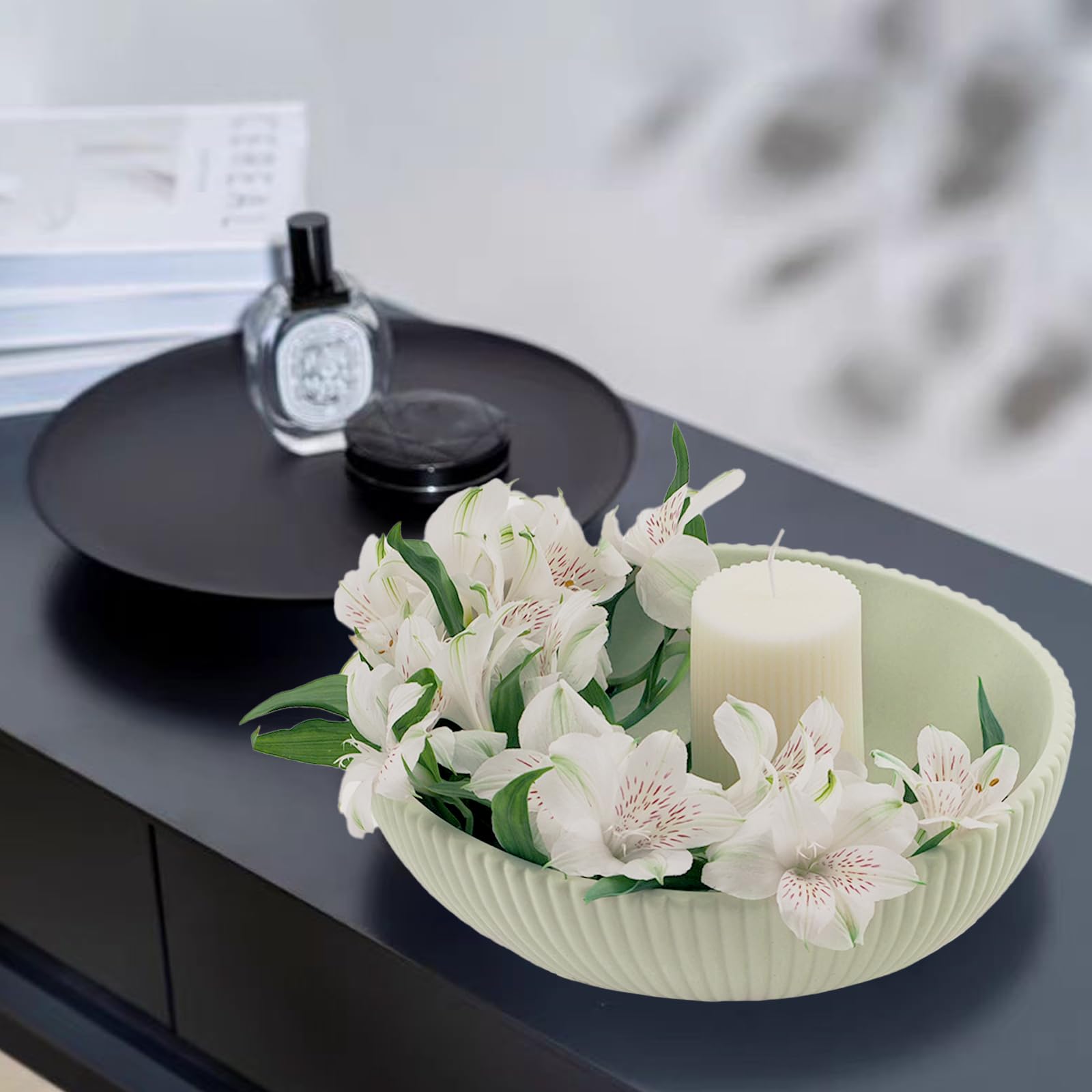 Stampi in silicone, stampo in silicone, grande vassoio rotondo in resina epossidica, stampi per vassoio di frutta, stampi in resina, stampo per calcestruzzo per la produzione di artigianato
