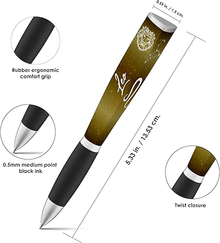 Miniatura 47 de ANINKABOVE Bolígrafos de signo del zodiaco Sagitario (bolígrafo de 3 lados en estuche acrílico) Regalo de bolígrafo del zodiaco, diseño