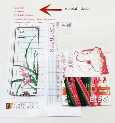 2 Pack Mermaid Counted Cross Stitch Bookmarks Kits Two Side Bookmarks Cross Stitch Kit Counted 18Ct Plastic Canvas Needlework Embroidery Craft Kit Blank Plastic Embroidery Canvas Kit 18X6Cm #TOP1