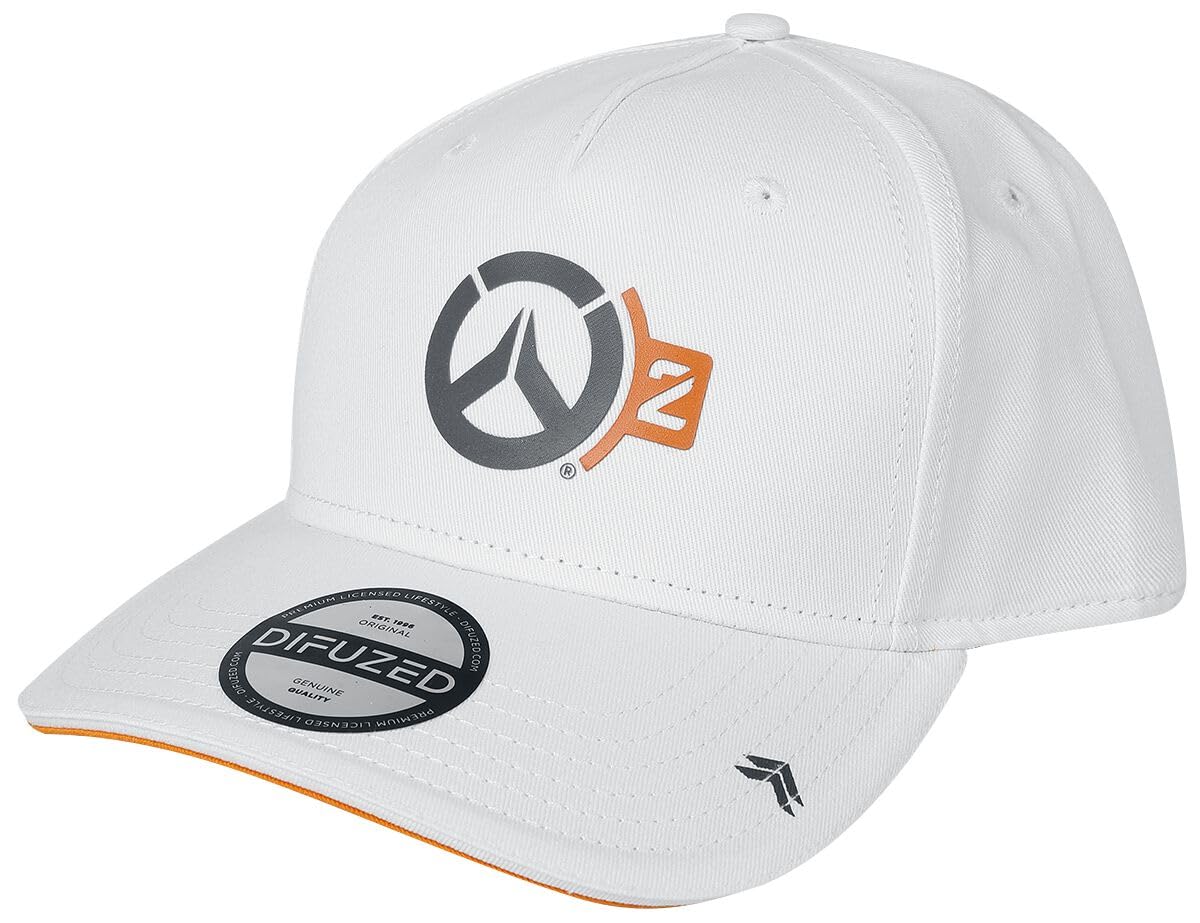 Difuzed Unisex White/Orange Overwatch 2 Main & Tracer Logo Adjustable Cap Ba705211owt