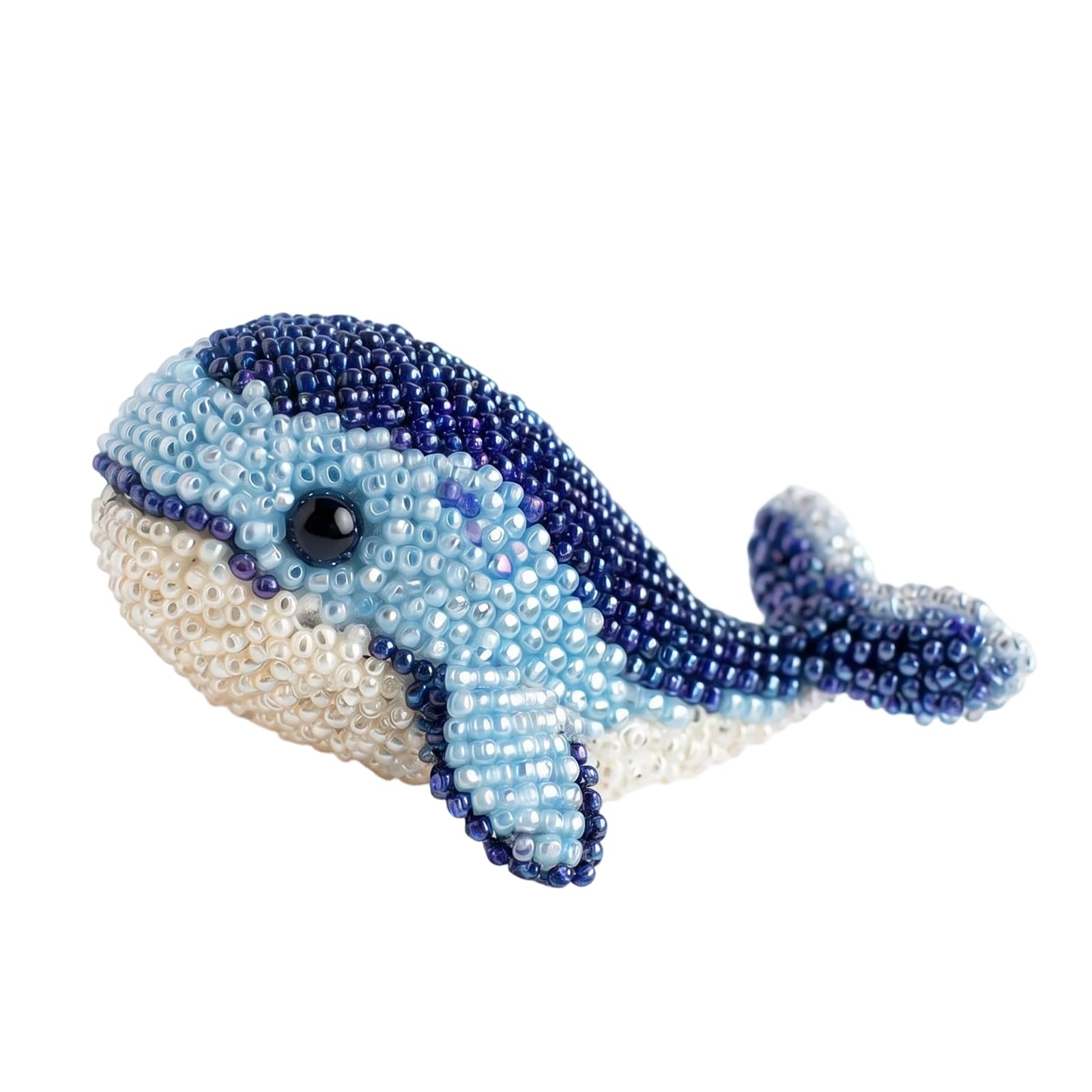 DIY Animal Beading Kit, 3D Cute Animals Beadwork Crafts Set with Colorful Beads & Step‑by‑Step Guide, Handmade Jewelry Art Kit for Adults Teens Gift & Home Decor DIY Projects -Dolphin