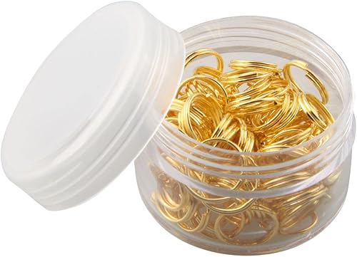 Miniatura 2 de MAHAVIMOKSA 1 caja de anillos divididos de doble bucle, conectores de mini llaveros para hacer joyas, collares, pulseras, aretes, manualidades