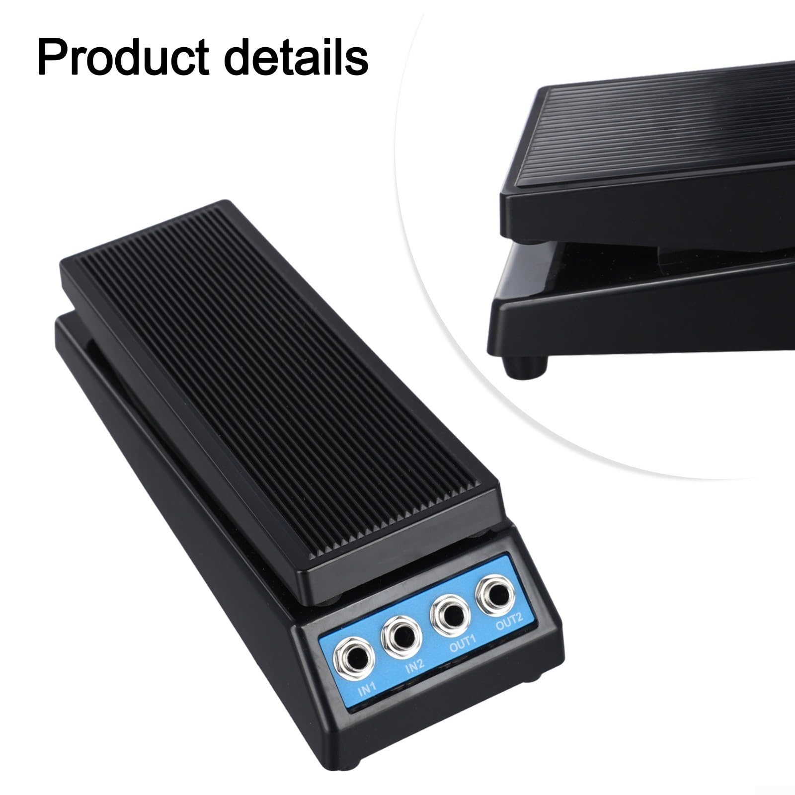 Pédale de volume pour guitare électrique avec design à double canal, contrôle du volume réglable et dessus antidérapant pour une meilleure stabilité