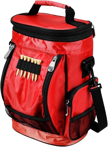 Intech Enfriador de bolsas de golf y organizador de accesorios, portátil con aislamiento de 10 latas de cara suave, cabe en un carrito de golf,