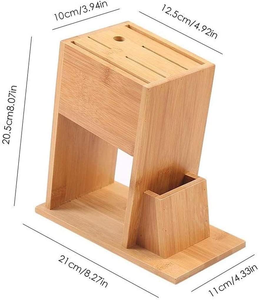 Knife Block Storage Stand Kitchen,Only selling Cutter Holder,Wood Bamboo Utensil Knives Rack Tools Organizer