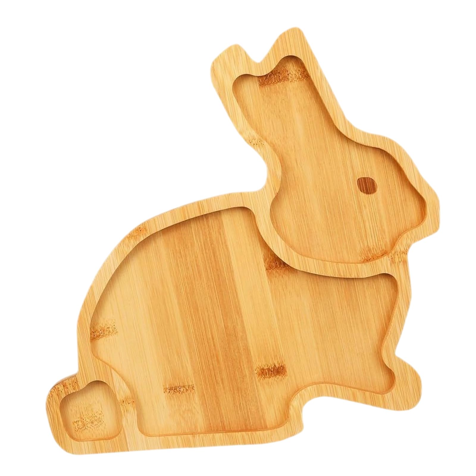 Tsophreniq Multipurpose Wooden Tray Rabbits/Carrot Shaped Platter Wood Elegant Decorative Plate for Fruits and Treats Wooden Kitchen Serving Tray