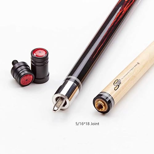 Miniatura 7 de Collapsar CH - Taco de billar con estuche de tacos suaves, palos de billar profesionales personalizados de 58 pulgadas con puntas de 0.512 in, eje