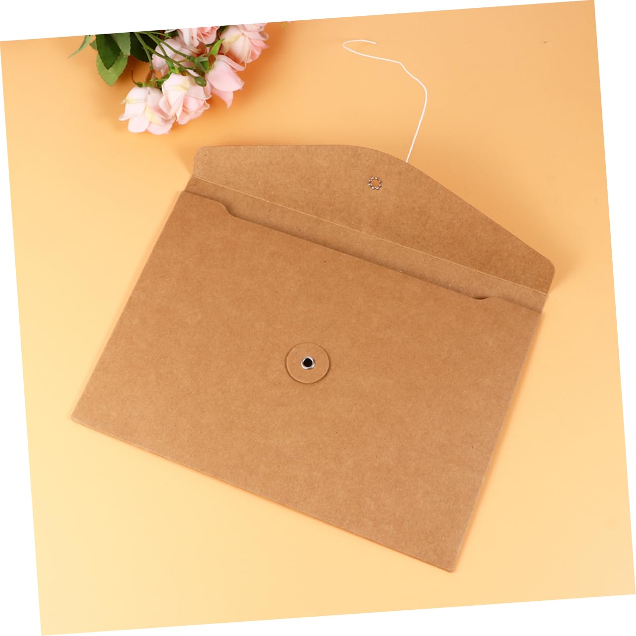 SHINEOFI Bolsas de Papel Kraft para Archivo Cierre Seguro, 10 Piezas, Diseño Retro y Práctico, Adecuado para Oficina o Espacio de Trabajo